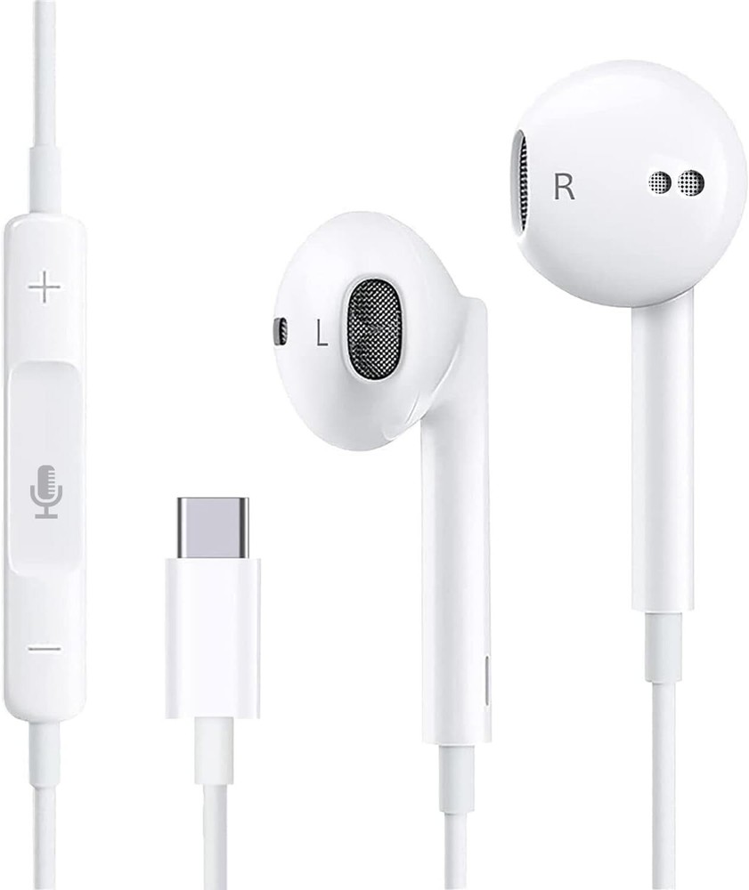 USB-C Type-C Headphones Earphones Handsfree For iPhone 15 Pro Max Plus iPad Pro