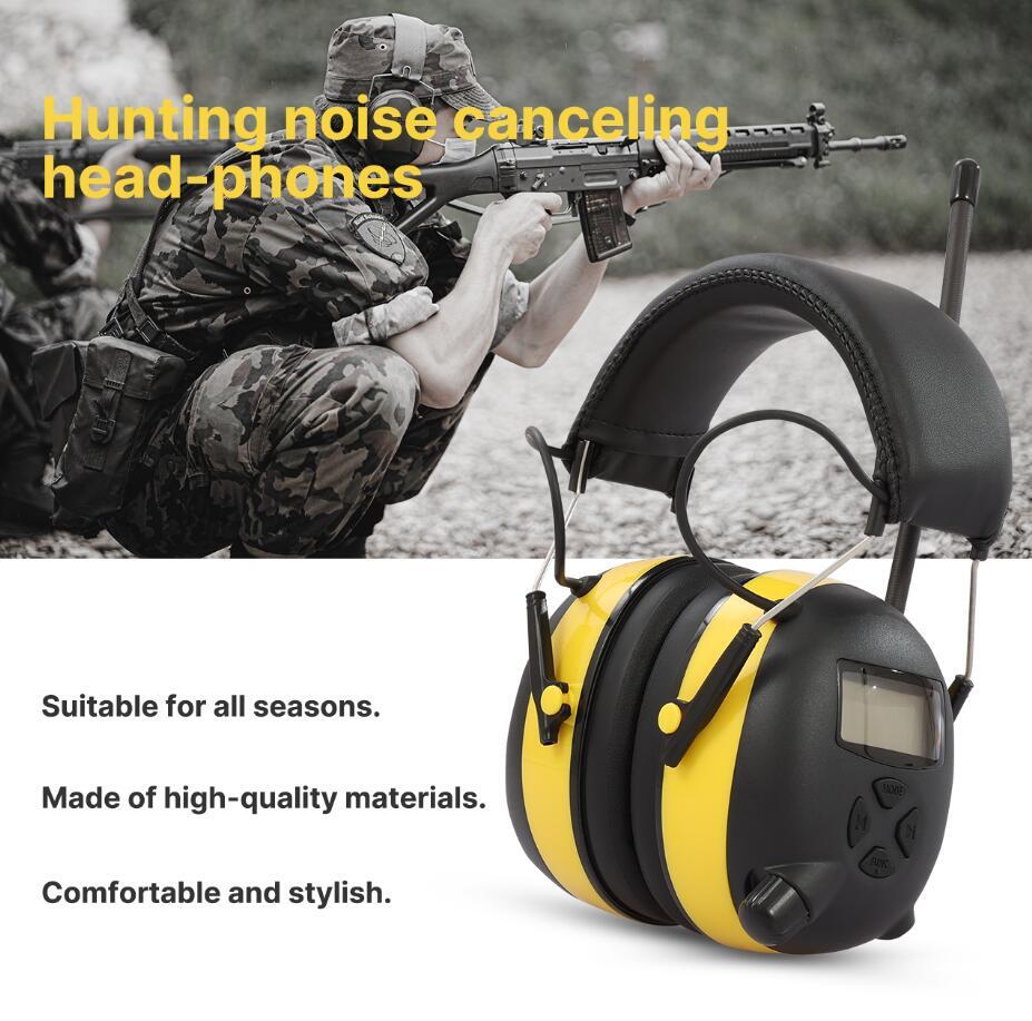 Digital AM FM Radio Headphones with Ear Protection Safety Ear Muffs Electronic
