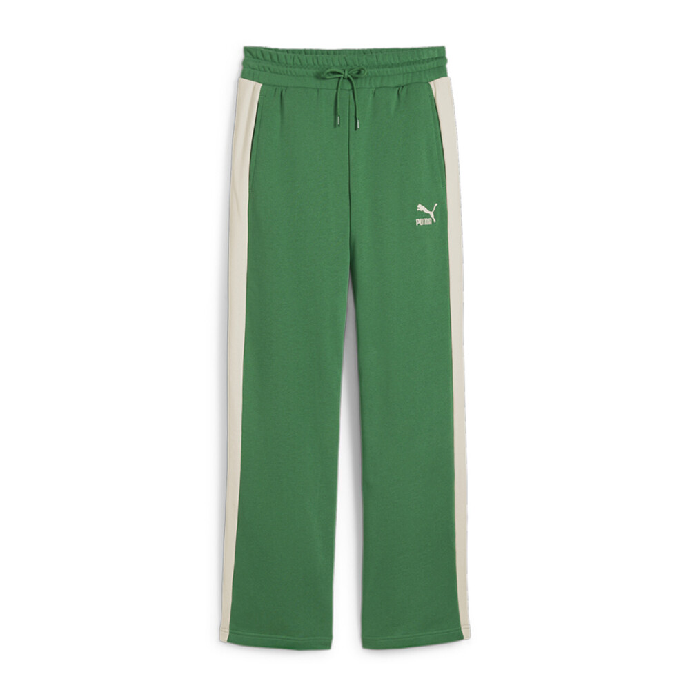 Puma Iconic T7 Straight Leg Track Pants Womens Green Casual Athletic Bottoms 625