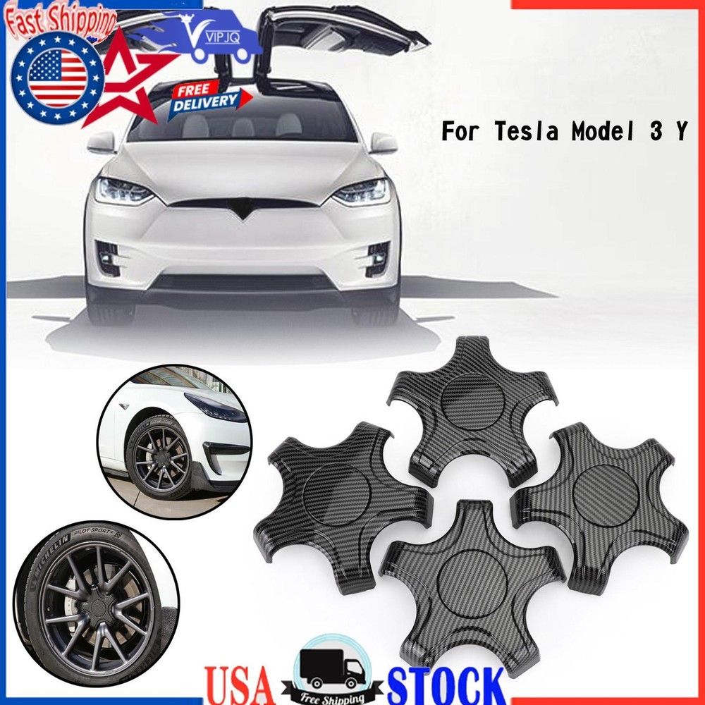4PCS Wheel Center Hub Cap Cover Center Rim Cap Fit For Tesla Model 3 Model Y