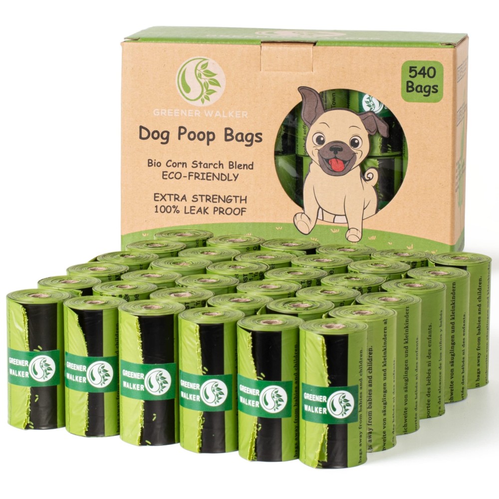 540 Poop Bags for Dog, Extra Thick Strong 100% Leak Proof Pet Waste Bags - La...