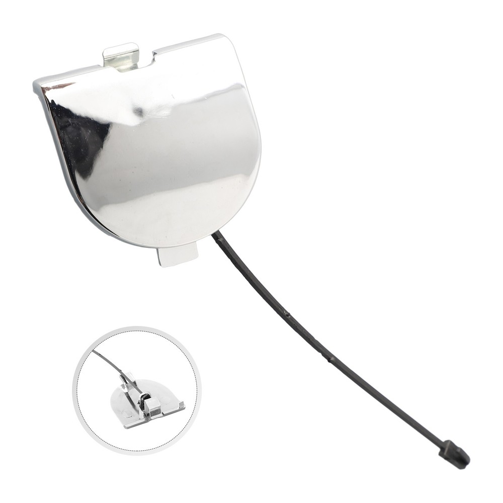 Aftermarket Towing Eye Cover for Fiat 500 Rear Bumper with Chrome Finish