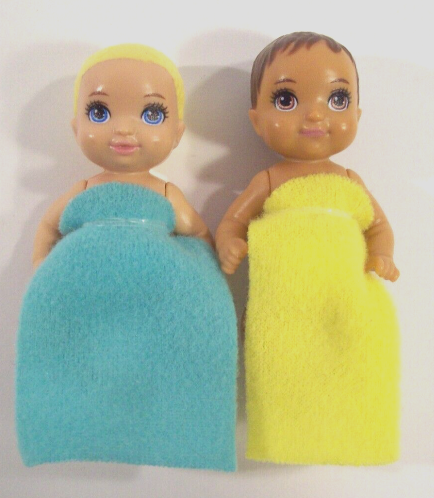 Barbie Baby Figures Lot, Blonde, Brunette