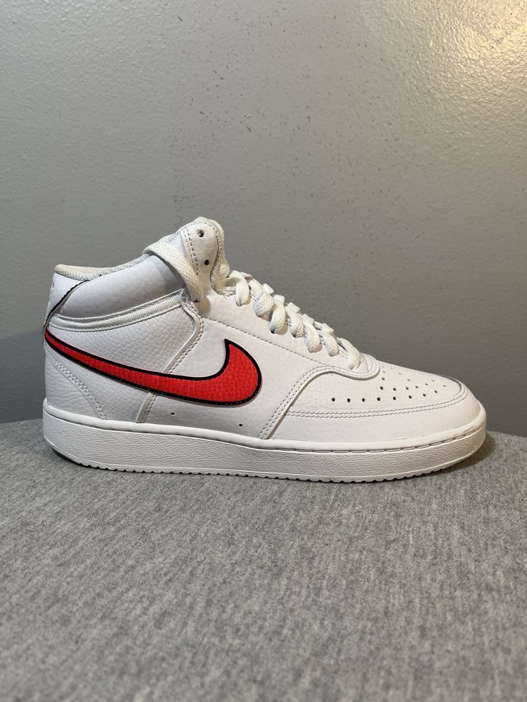 Nike Court Vision Mid 'White Flash Crimson' Women’s Shoe Size 8 CD5436-102