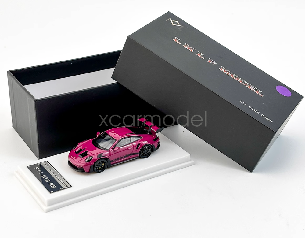 LMLF 1:64 Purple 911 992 GT3 RS Racing Sports Model Diecast Metal Car Collection