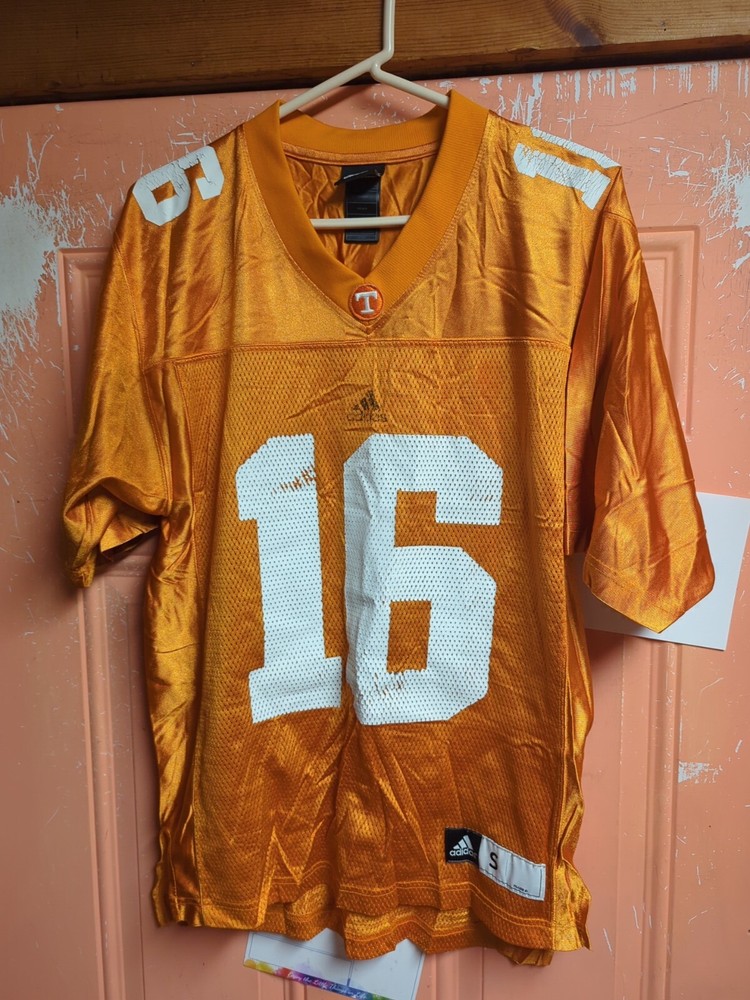 Tennessee Vols #16 Adidas Mens Small Orange Short Sleeve Jersey