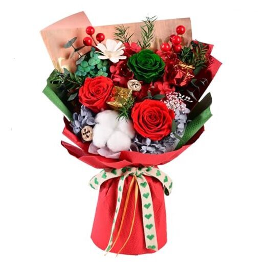 Preserved Red Rose Flowers Christmas Gift Bouquet-Fresh Rose Flowers red