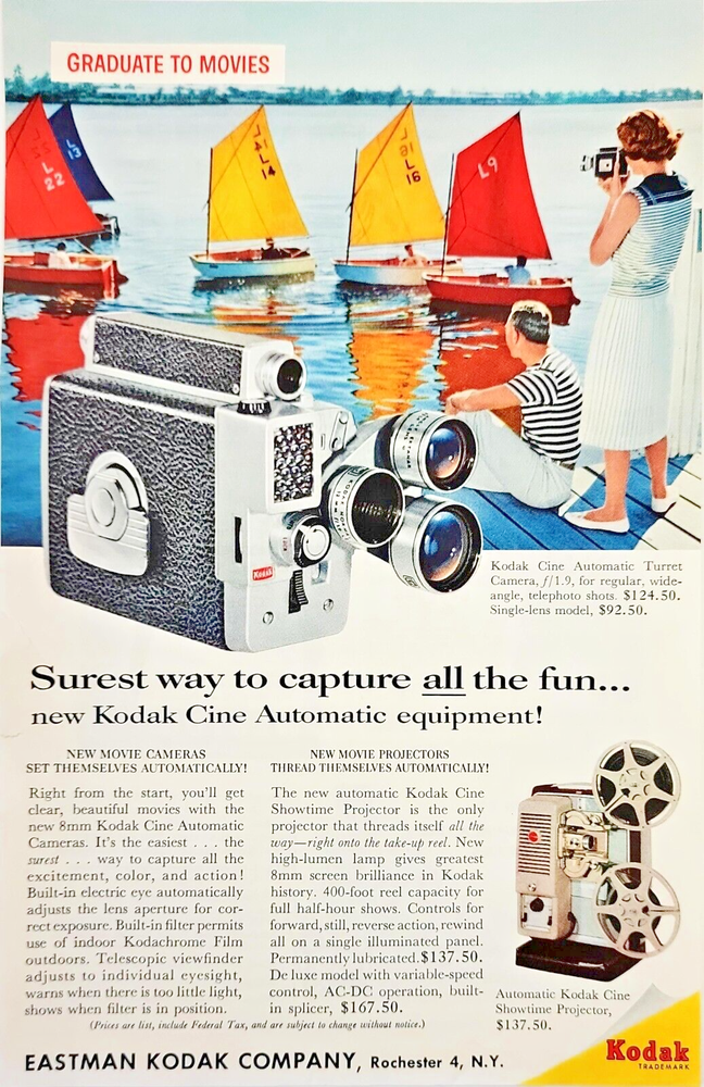 Vintage Kodak Camera BF Goodrich  Print Ad July 1959 National Geographic