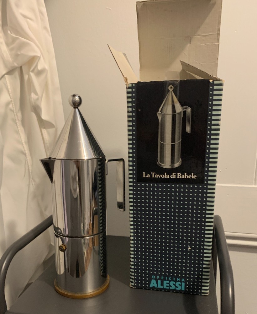 ORIGINAL Alessi La Conica by Aldo Rossi, Italian Six Cup Espresso Maker