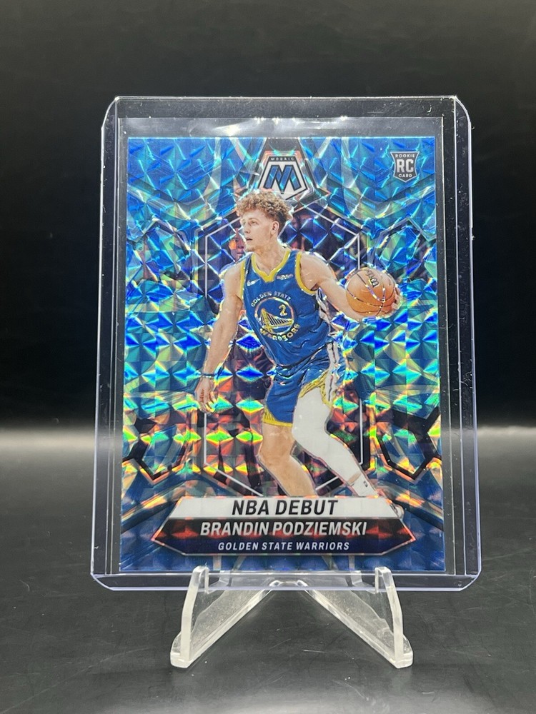 2023 Mosaic Brandon Podziemski NBA Debut Reactive Blue RC #299 Warriors