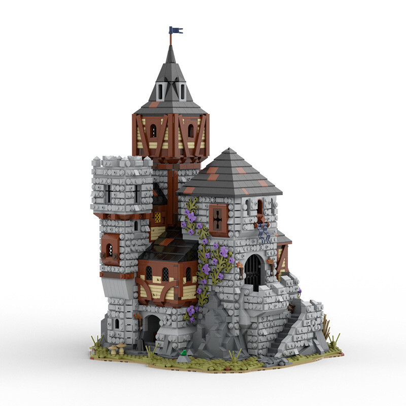 Medieval Castle with Interior Modular Building Blocks Set MOC Bricks Toys 4228pc