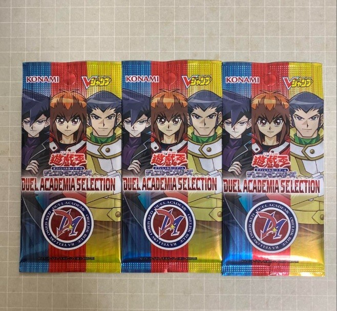 Yu-Gi-Oh TCG Duel Academia Selection 3-Pack Set with V Jump Promo Card Japan Edition