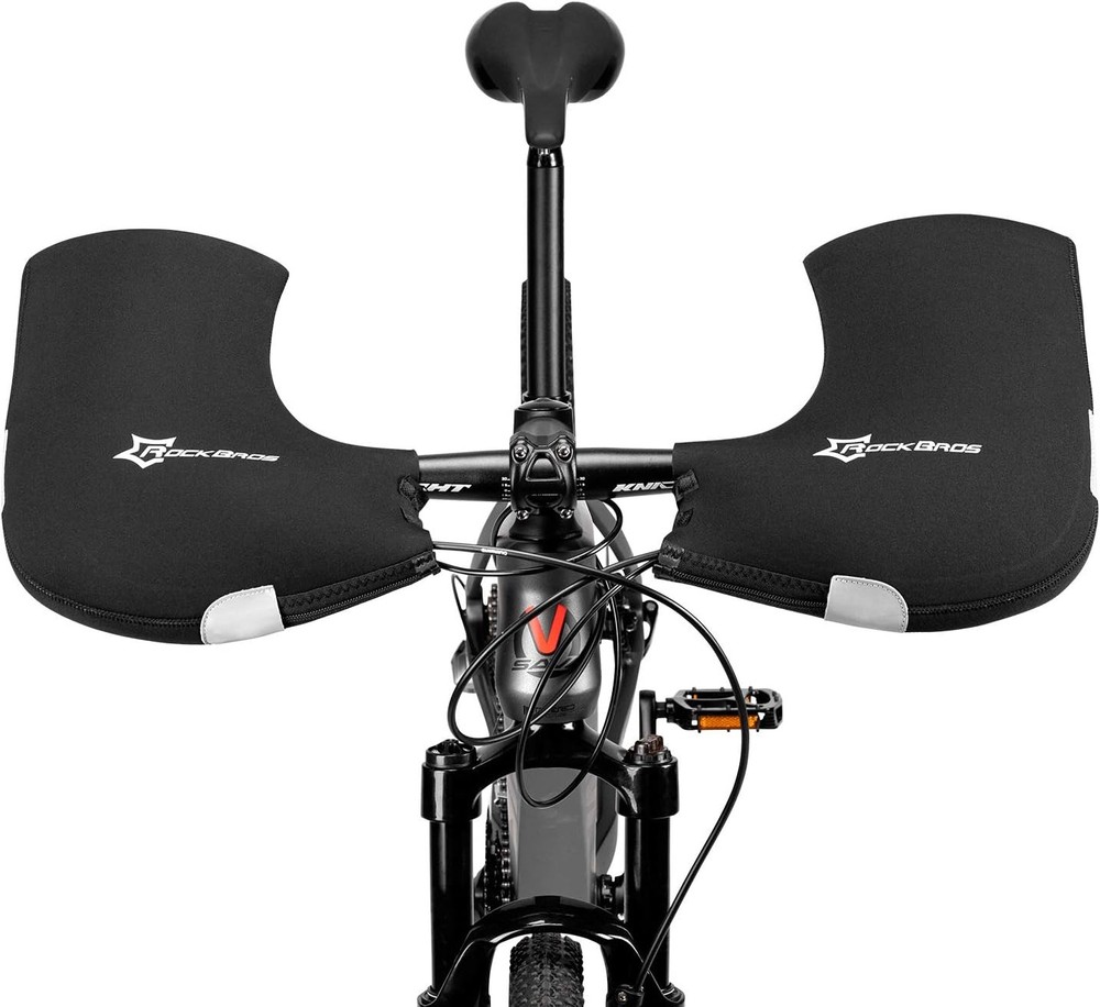 ROCKBROS Bike Handlebar Mittens Bike Pogies Winter Warm Thermal Cover Windproof