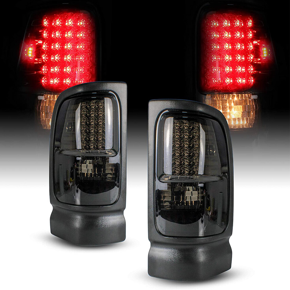 Smoked Black LED Tail Lights for 1994-2002 Dodge Ram 1500 2500 3500