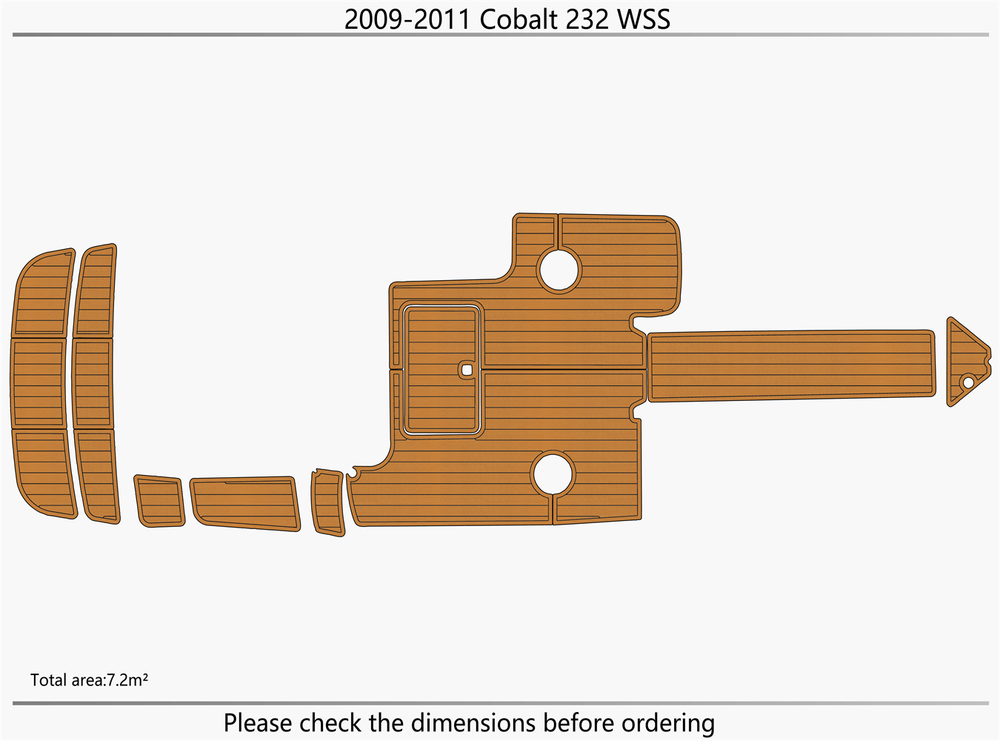 2009-2011 Cobalt 232 WSS DuraEVA EVA Foam Boat flooring