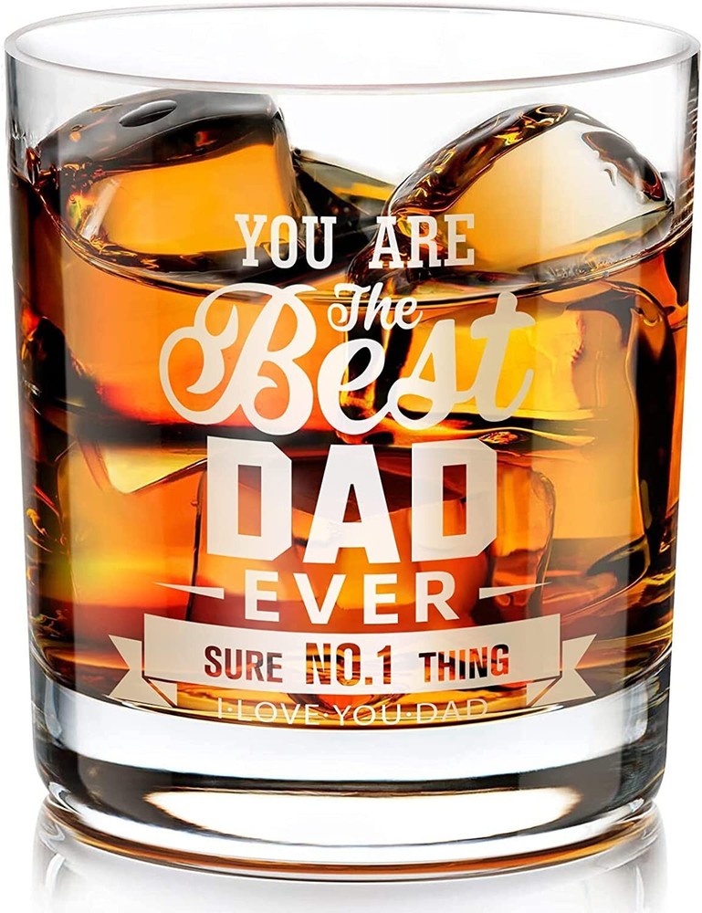 Fathers Day Gift From Son Daughter 10 Oz You Are The Best Dad Ever Whiskey Glass-image