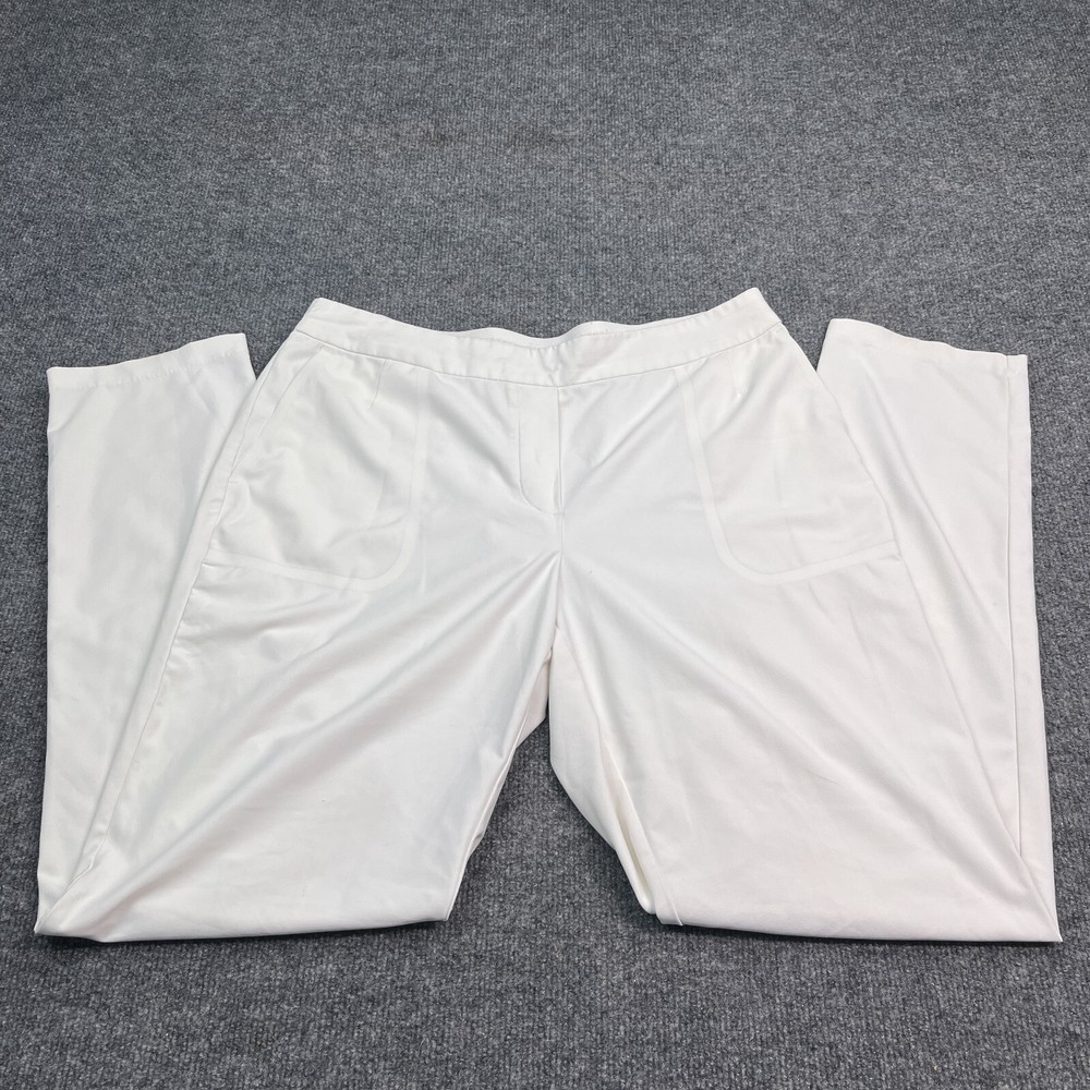 Nike Dri-Fit Womens Medium Ivory Athletic Pants Mid Rise Sportswear
