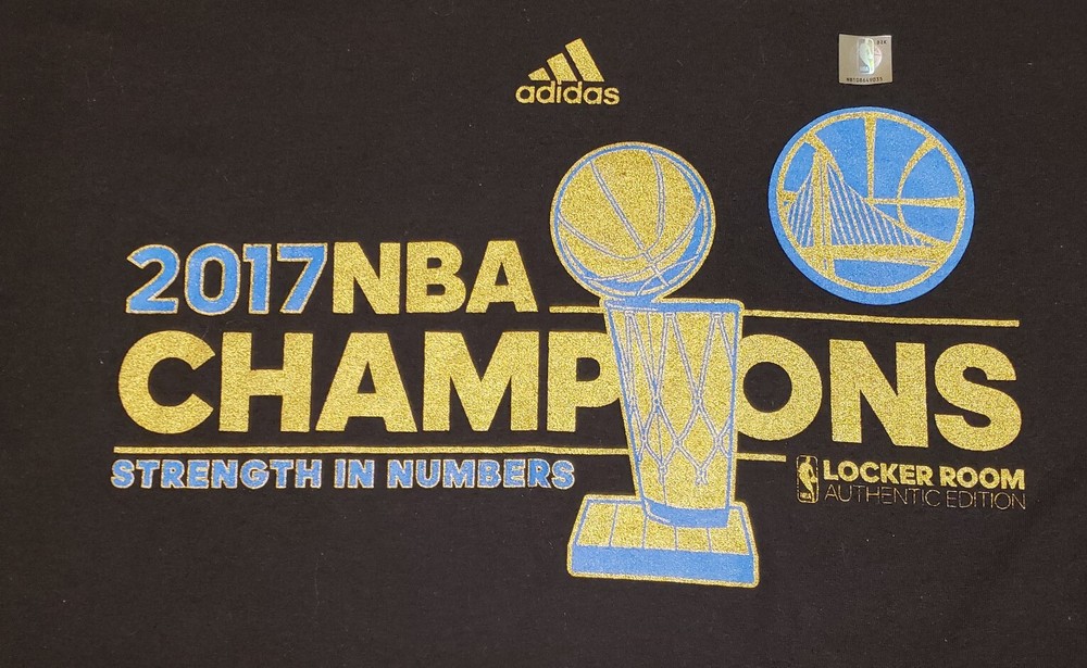2017 Adidas NBA Golden State Warriors Champions Locker Room Black T-Shirt
