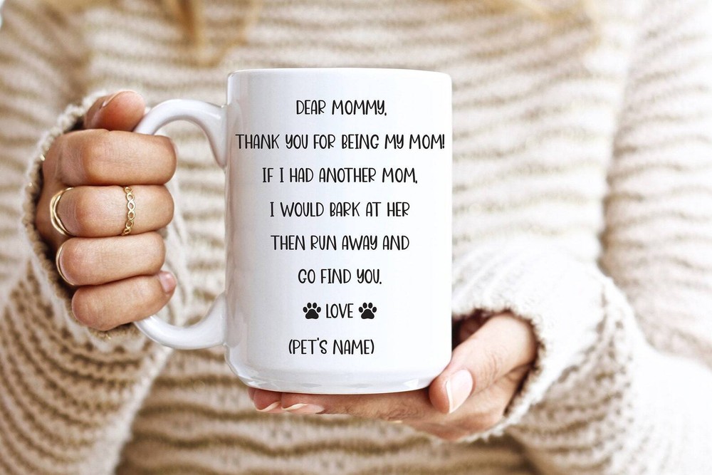 Dog Mom Personalized Gifts Dog Mom Custom Gift Dog Mom Mug Gift To Mom From Dog