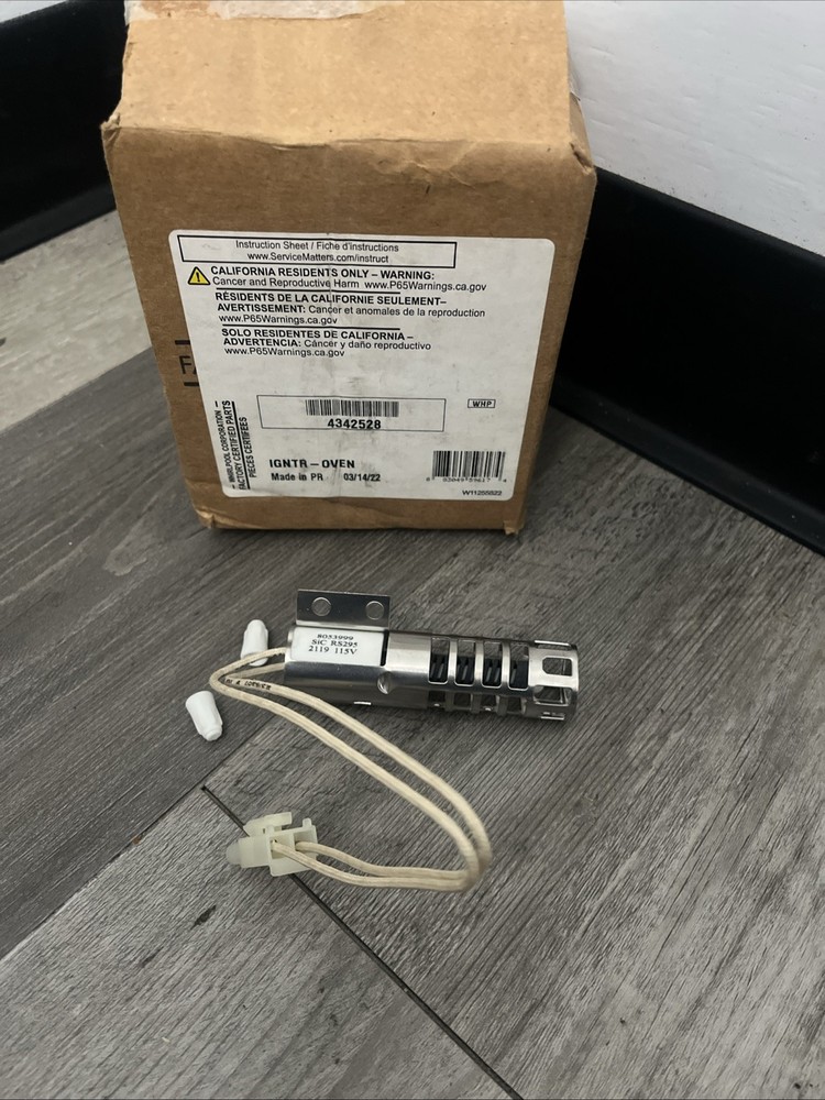 FSP Whirlpool OEM Oven IGNITOR 4342528 Ps360921 Ap3104565
