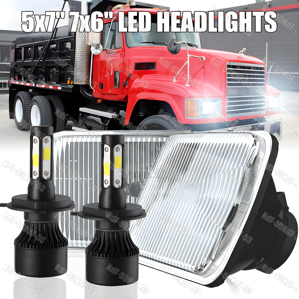 Mack CH600 CH700 Semi Truck Sealed Beam Headlight 7x6 5x7