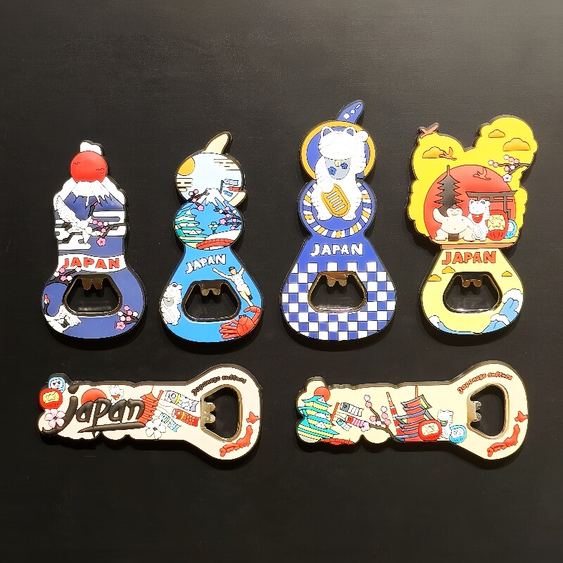 Japanese Fridge Magnets Beer Bottle Openers Refrigerator Sticker Japan Souvenirs