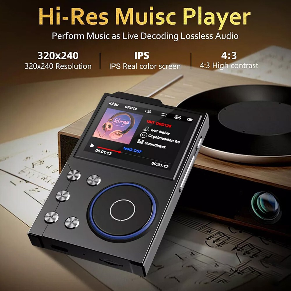 Bluetooth MP3 HiFi Player Lossless DSD High Resolution Digital Music Audio Play