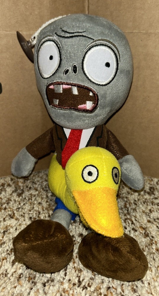 Plants Vs Zombies 12 Inch Plush Zombie with Rubber Duck Floatie