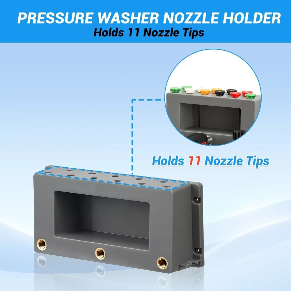PWACCS Pressure Washer Gun Holder, Quick Connect Nozzle Tip and Wand Holder -NEW