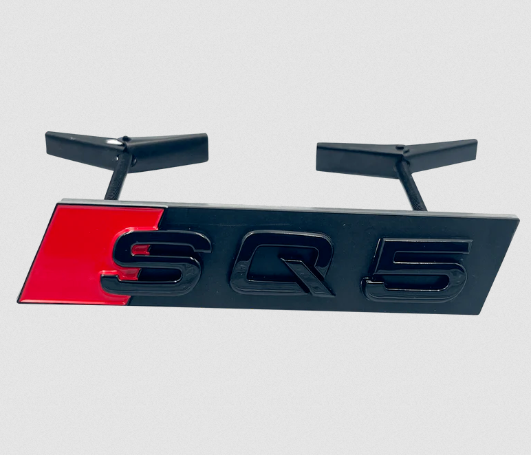 For Audi SQ5 Front Grille Trunk Emblem Hood Rear Boot Quattro Badge Gloss Black