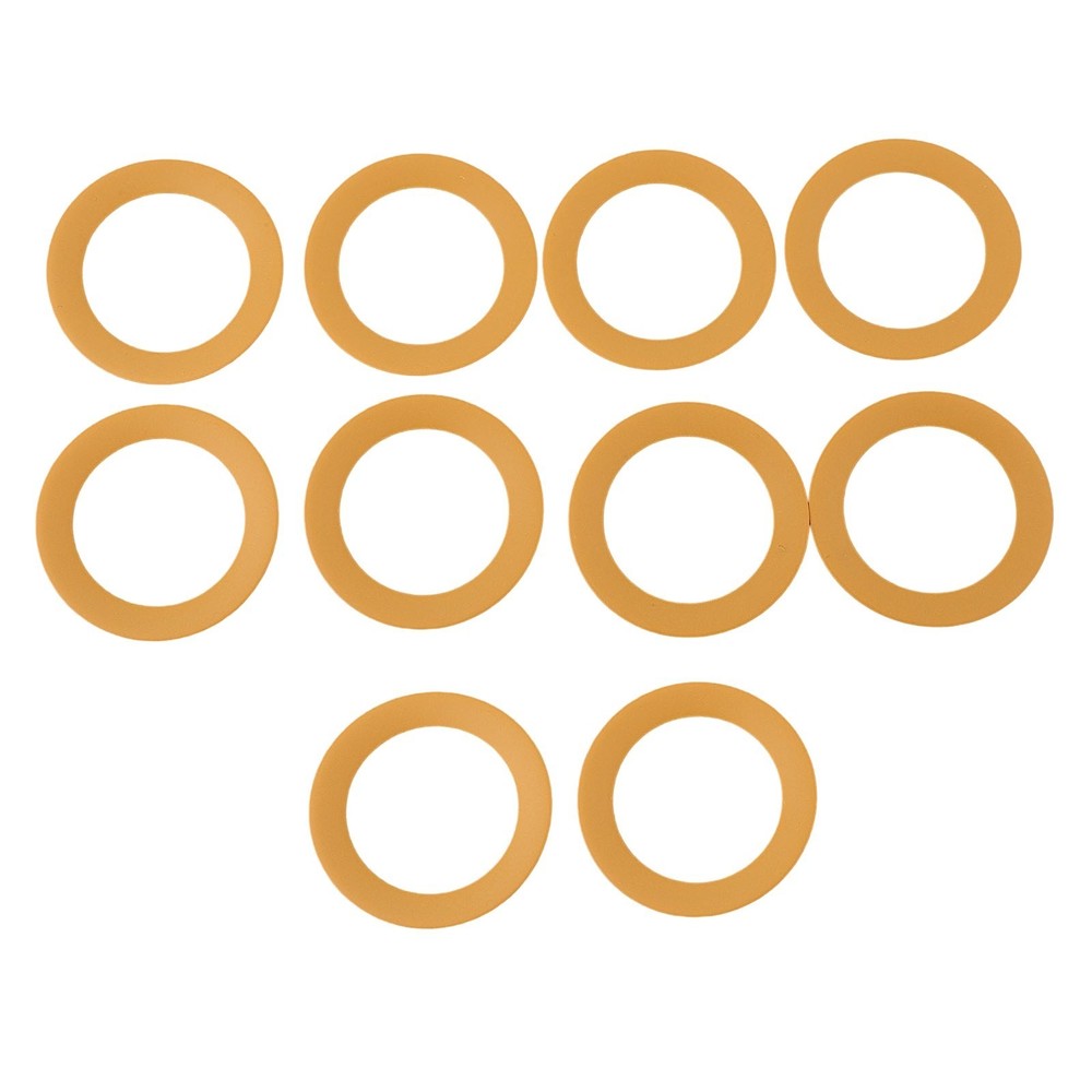 10pcs Rubber Replacement Air Compressor Piston Ring Oil-Less Wear Resistance