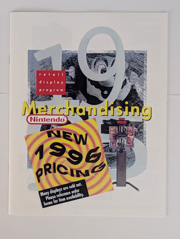 Rare 1996 Nintendo 2nd Half Employee Merchandising Rental Catalog Store Display