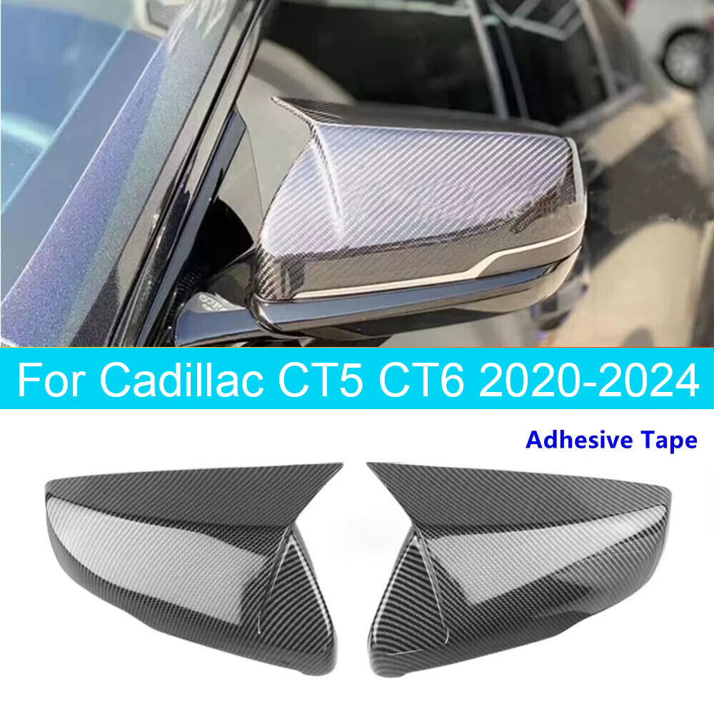 For Cadillac CT5 CT6 2020-2024 Rearview Side Mirror Cover Wing Cap Trim Add on