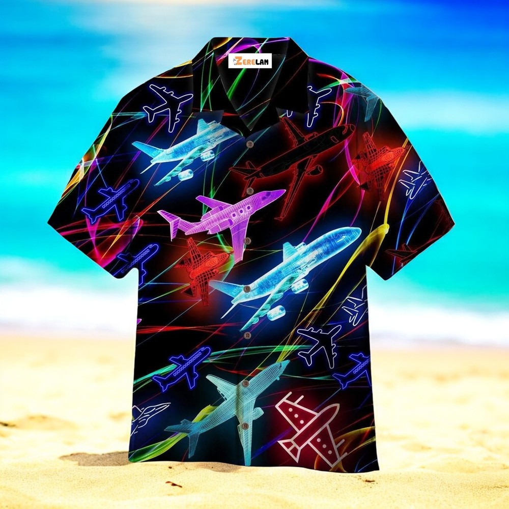 Aircraft Hawaiian Shirt Sky Calling Adventure Design