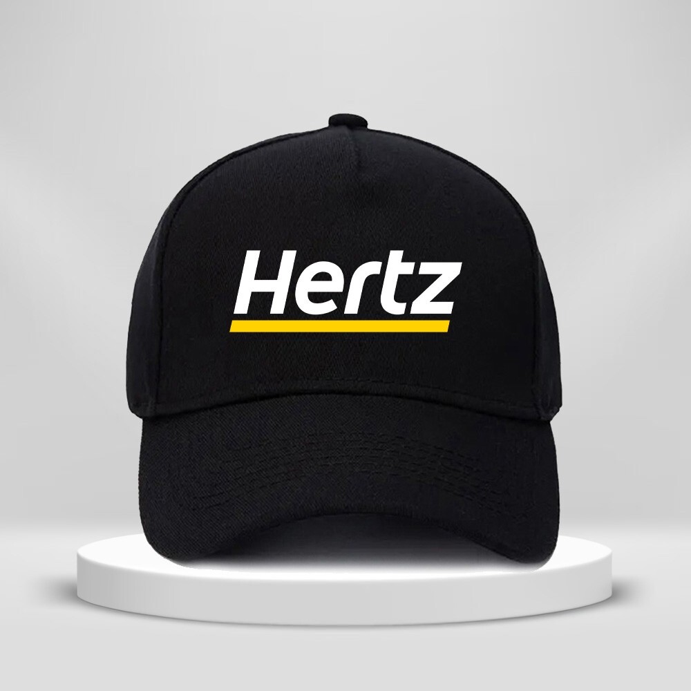 Hertz Airport Logo Print Hat 5-Panel Baseball Cap Unisex Adult