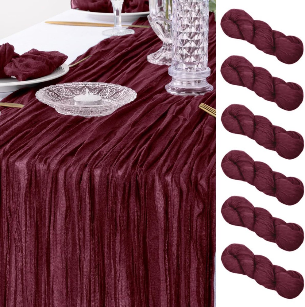 6 Pack Fall Table Runner Burgundy Red Thanksgiving 6 Pack,