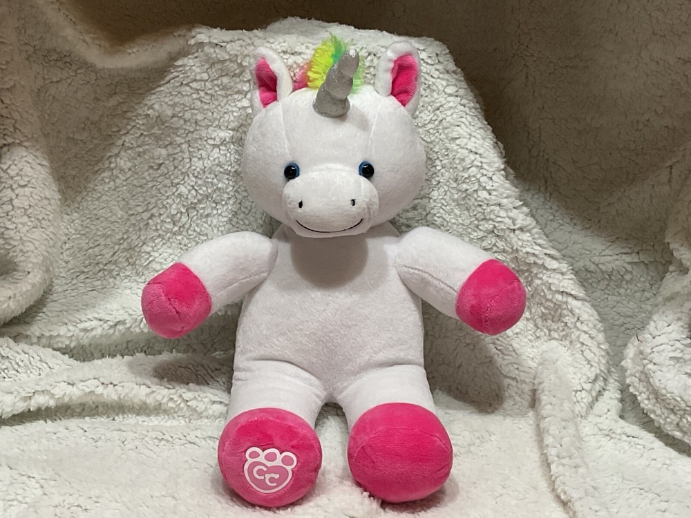 Rainbow Unicorn Cub Condo Plush by Build-A-Bear 2019 White Edition