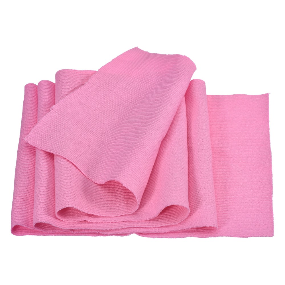 20cmx1m Elastic Cuff Ribbed Trim Cotton Fabric Knitted Ribbed Stretch Band Pink