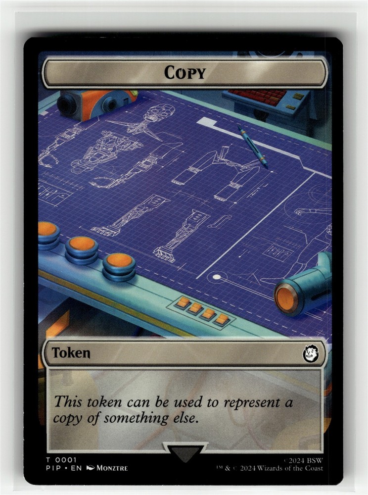 COPY // CLUE DOUBLE-SIDED TOKEN Fallout Commander #1//11 PIP(NM+)(MTG)