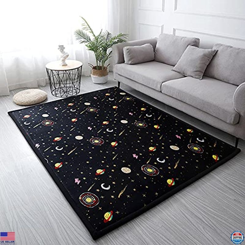Soft Coral Velvet Memory Foam Play Mat for Toddlers - Washable & Non-Slip