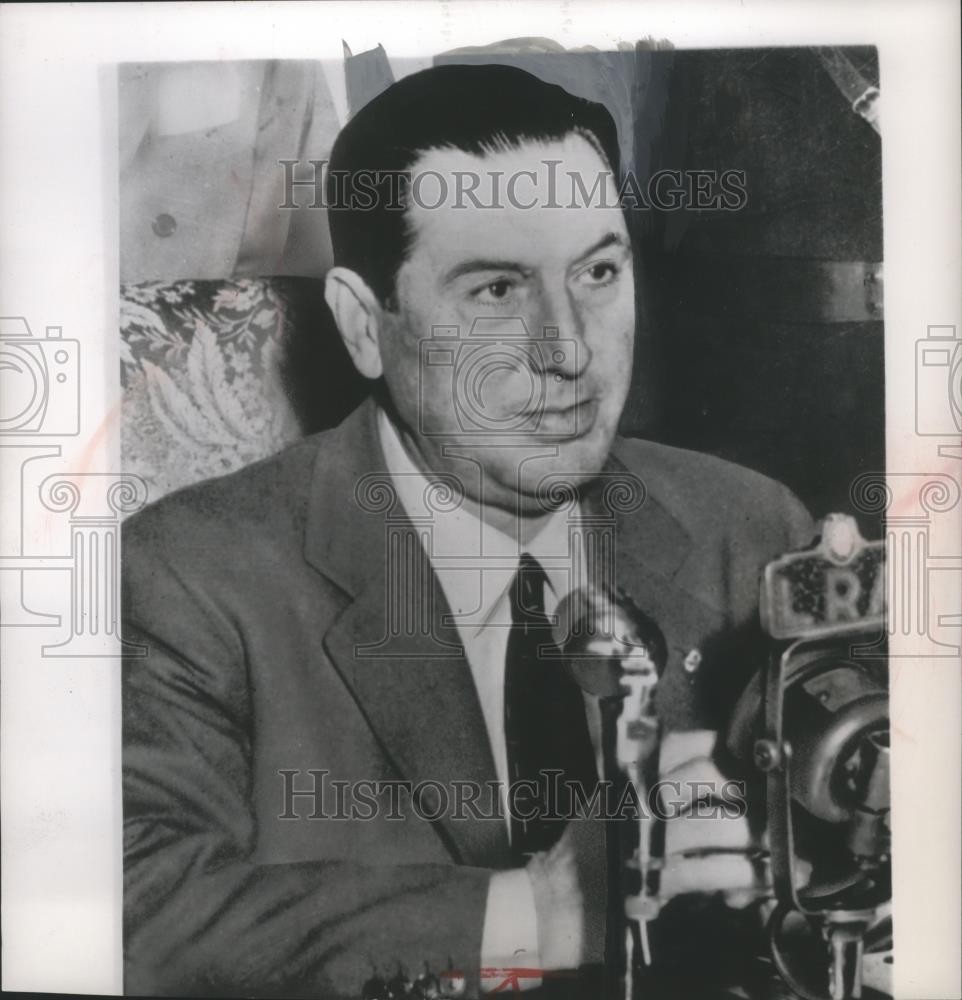 1955 Press Photo President Juan D. Peron, offering to resign, Argentina.