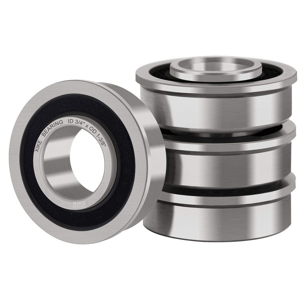 XiKe 4 Pcs Flanged Ball Bearings ID 3/4