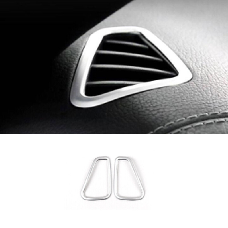 Matte Silver Dash L&R AC Air Outlet Vent Trim 2X For Benz A-Class W177 2019-2022