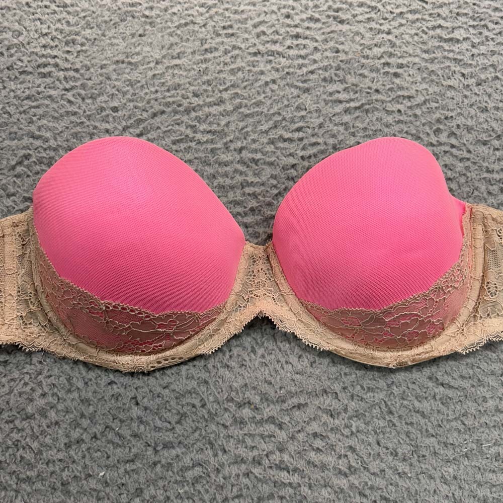 Pink Bra 34C Push Up Bra Multi-Way Push-Up victoria Secret