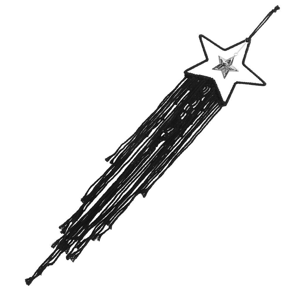 Black Star Dream Catcher Cotton Rope Wall Hanging Nursery Decor