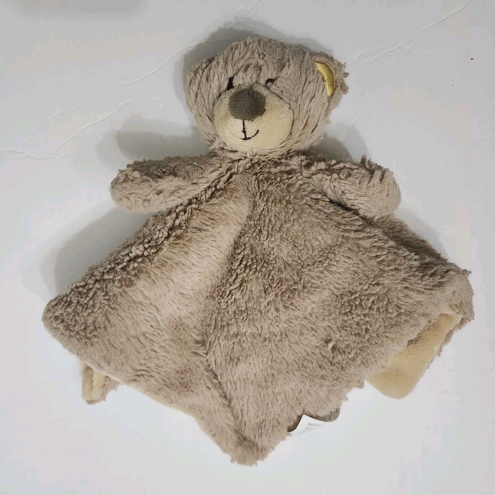 Kellytoy Brown Bear Security Blanket Lovey Baby Rattle