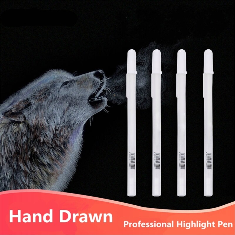 White Gel Pen White Drwing Pens Set for Art Black Paper Drawing