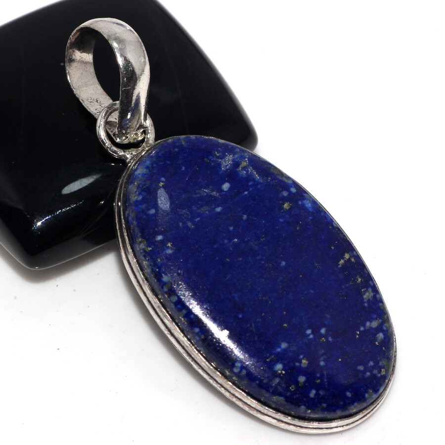 Lapis Lazuli 925 Silver Plated Gemstone Handmade Pendant 2