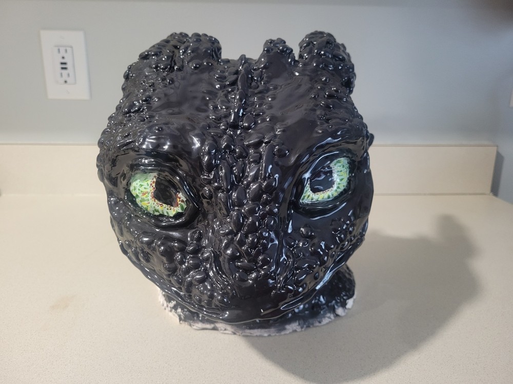 Handmade Ceramic Toothless Head Bust