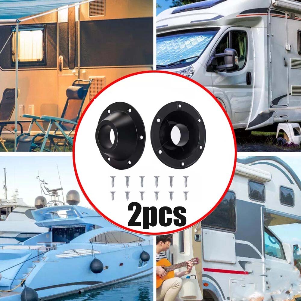 RV Table Base Mount, Black Aluminum Standard Pedestal Flange, Leg Base US Fast